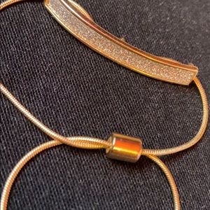 Gold drawstring bracelet